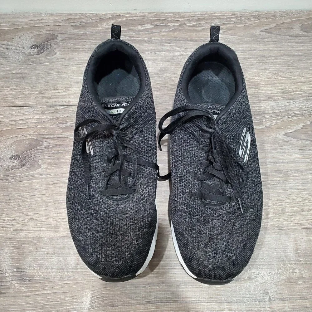 Skechers Mens Arch Fit Paradyme 232041 Black Running Shoes Sneakers Size 14
